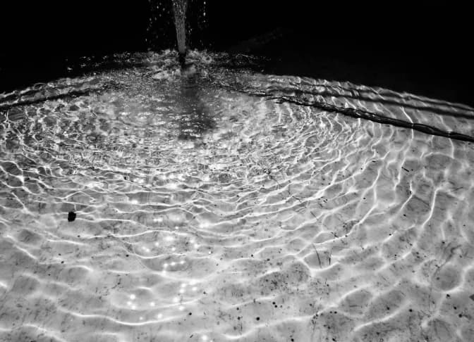 Light reflected on water.